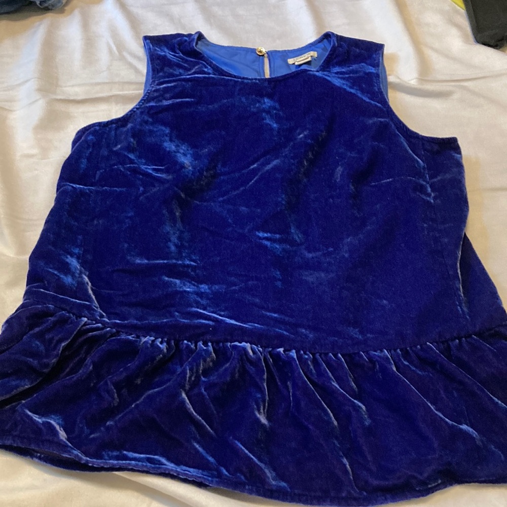 J. Crew purple velvet top size 0